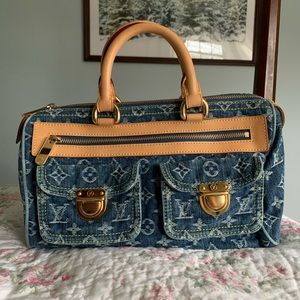 Louis Vuitton Neo Speedy Monogram Denim Handbag